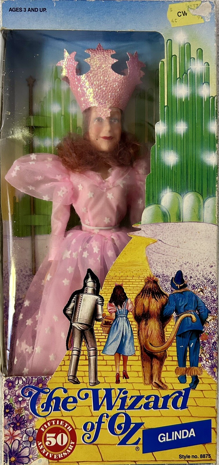 Fine 1988 Vintage Wizard of Oz Doll By Multi Toys, Glinda 8875 NEW, Damaged Box