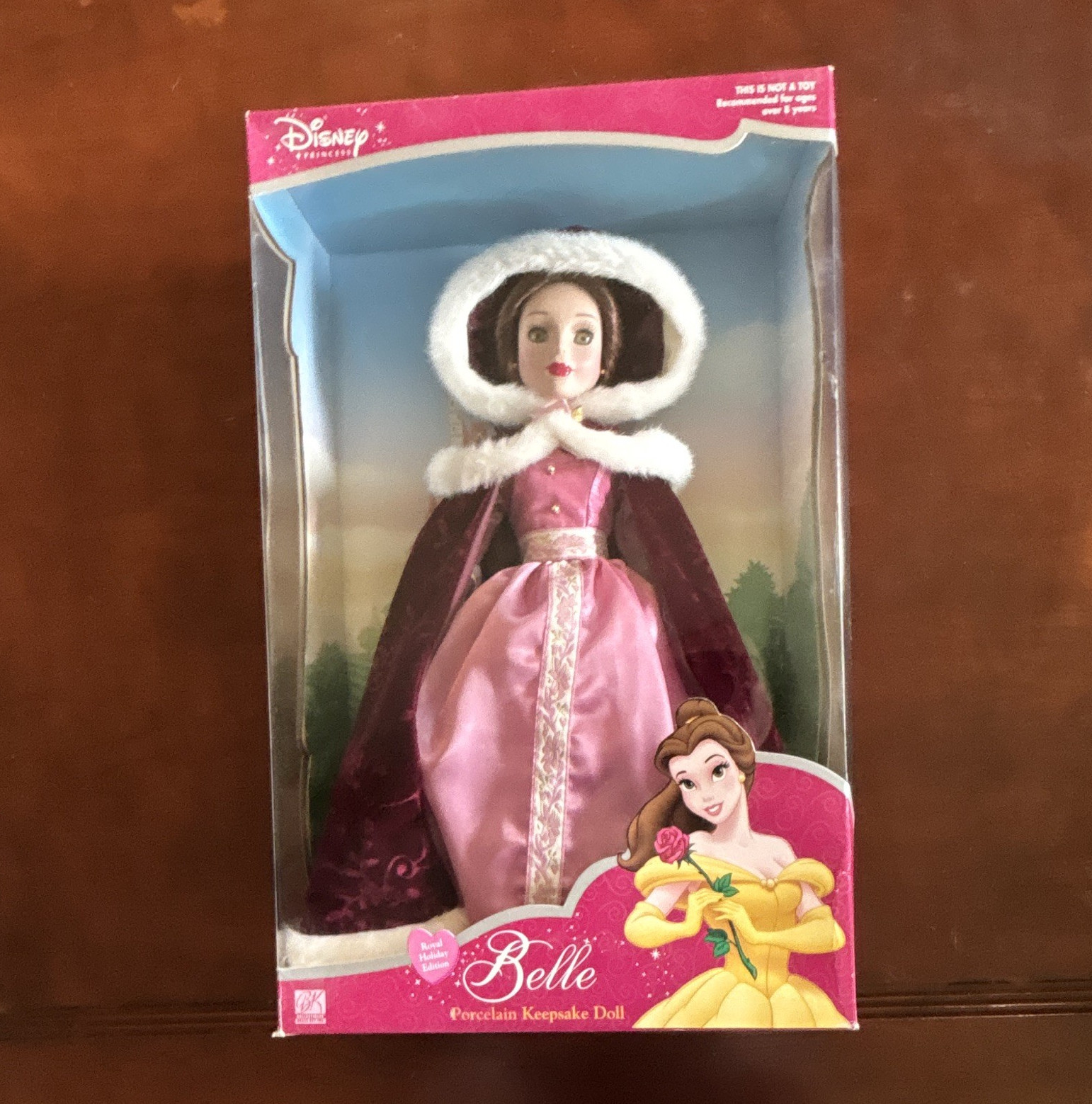 Disney Princess Belle Beauty and the Beast Porcelain Keepsake Doll 16in Box