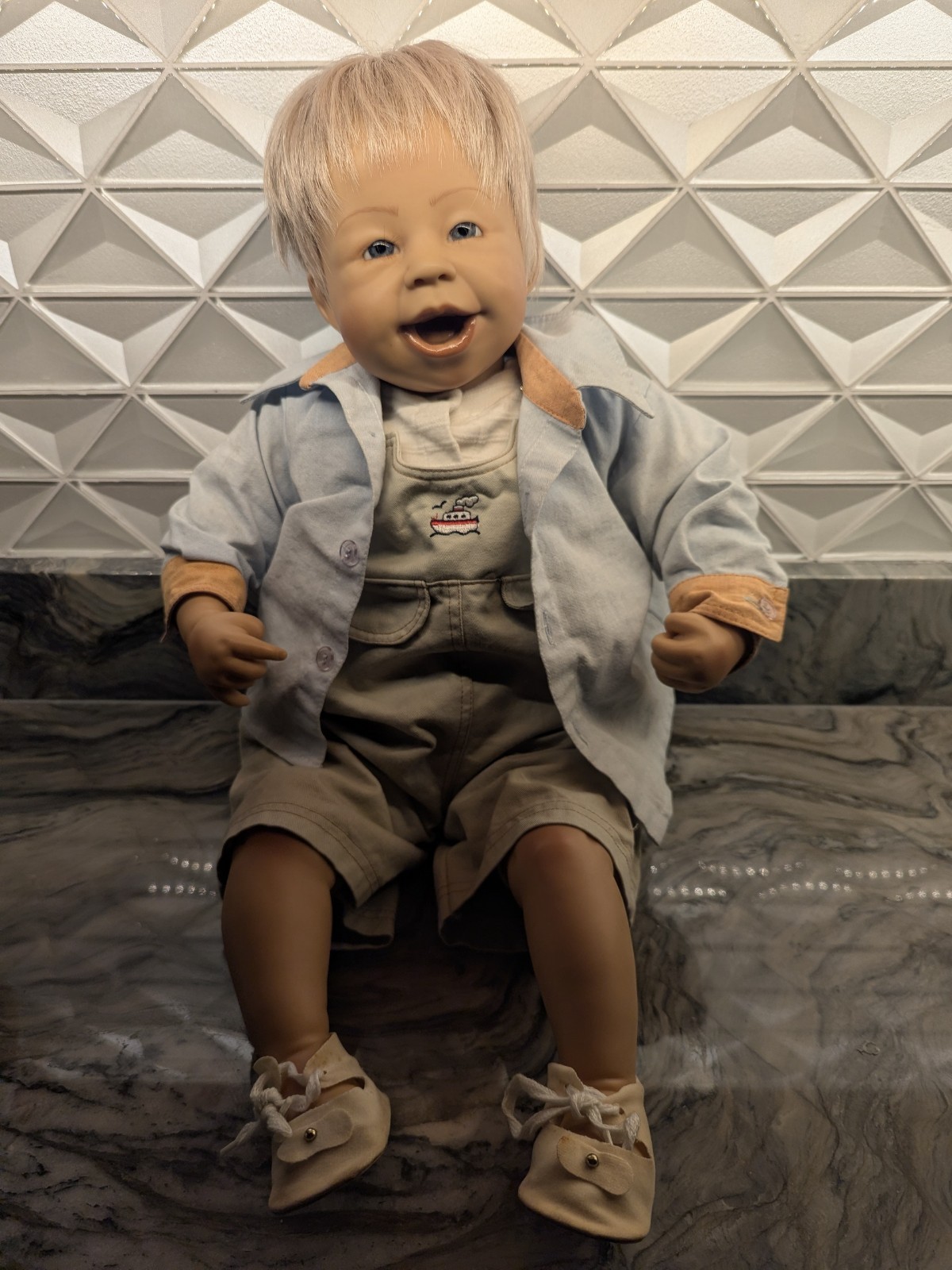 Zapf German Baby Doll Early Creation 24” 6+lb Vtg Vinyl Cloth Body, First Gen