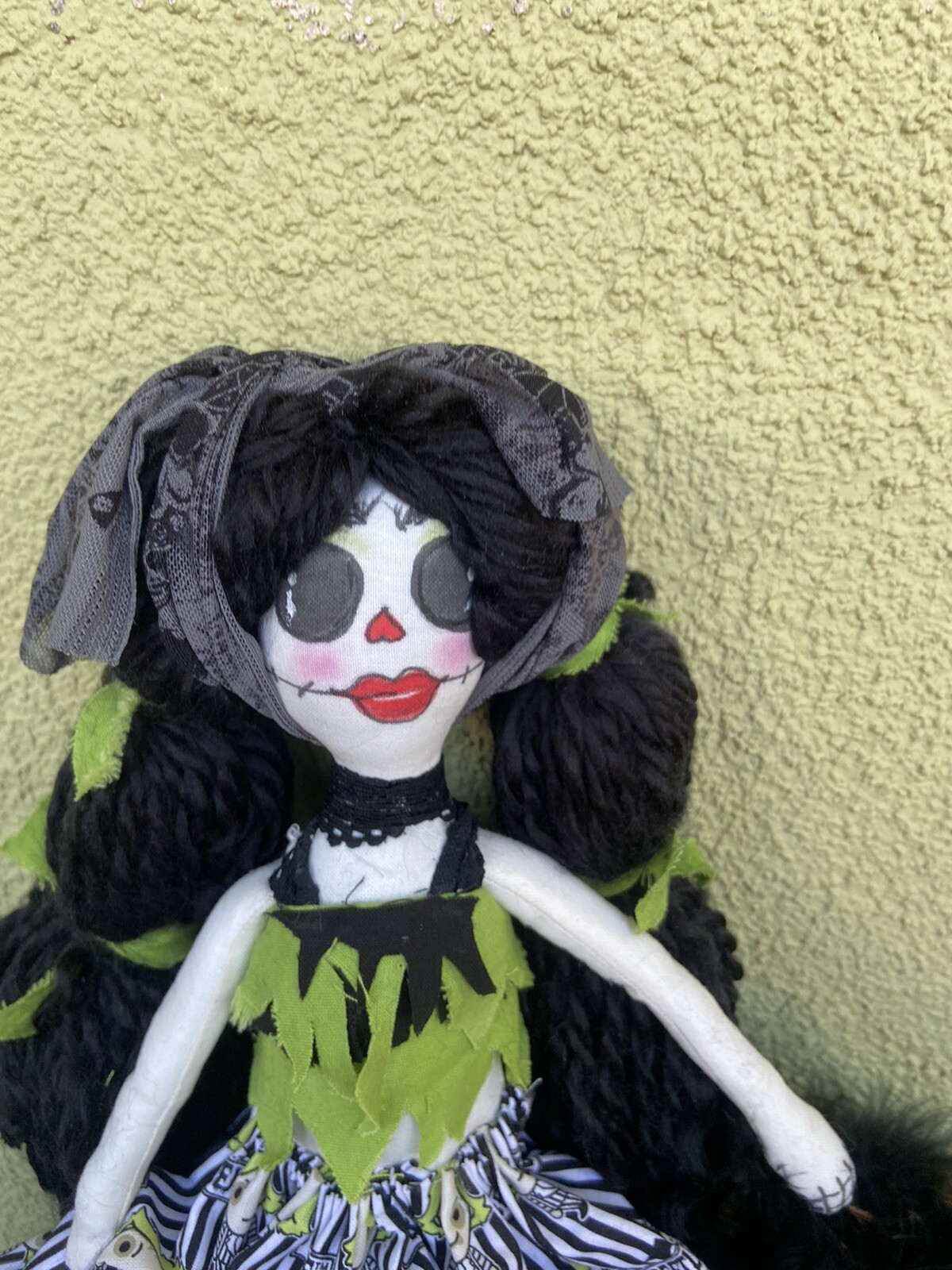 Beetlejuice handmade rag doll