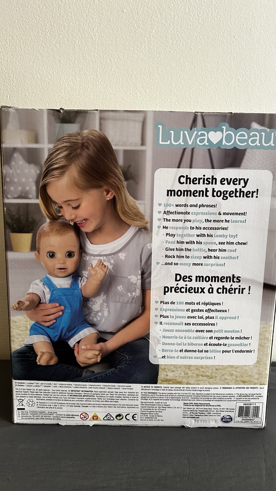 Luvabeau Love Comes to Life Interactive Baby Boy Doll w/ Bottle Pacifier