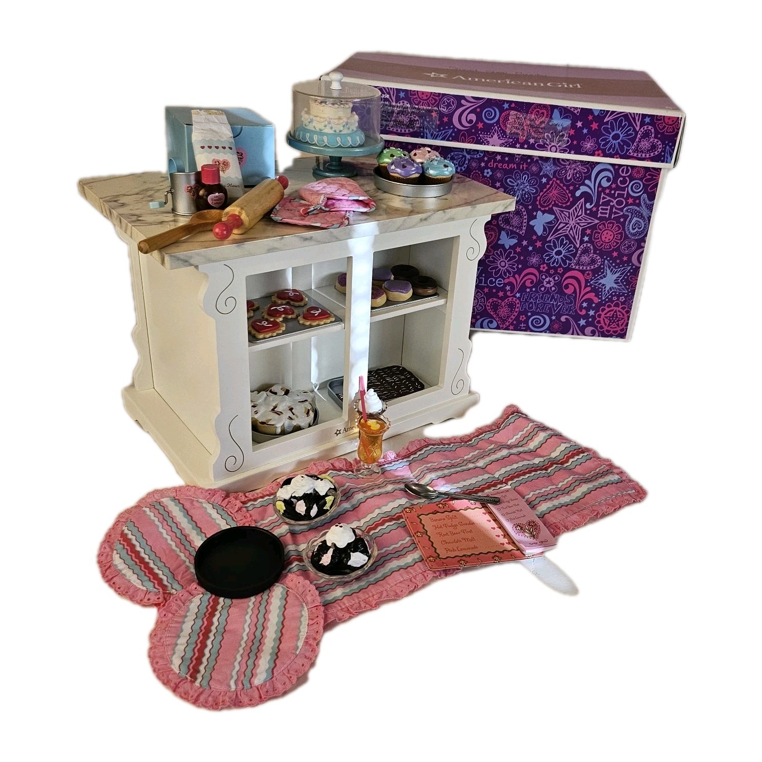 2007 American Girl Just Lik You Sweet Treats Bakery Case, accessories and more