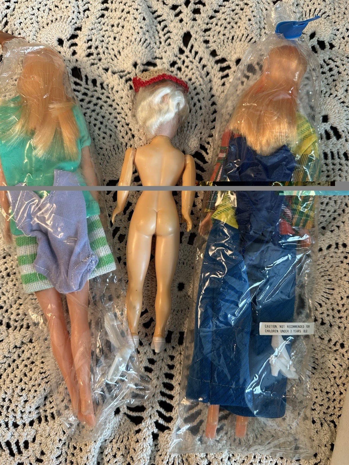 Vintage 11.5-inch blonde teenage fashion clone dolls 1960s era Including Outfits