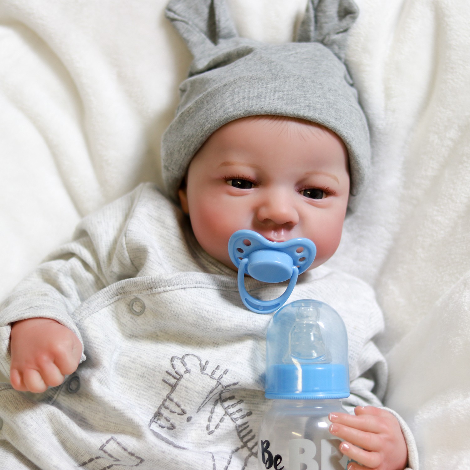Realistic Reborn Baby Dolls Vinyl Silicone Newborn Boy Doll Handmade Real Gift