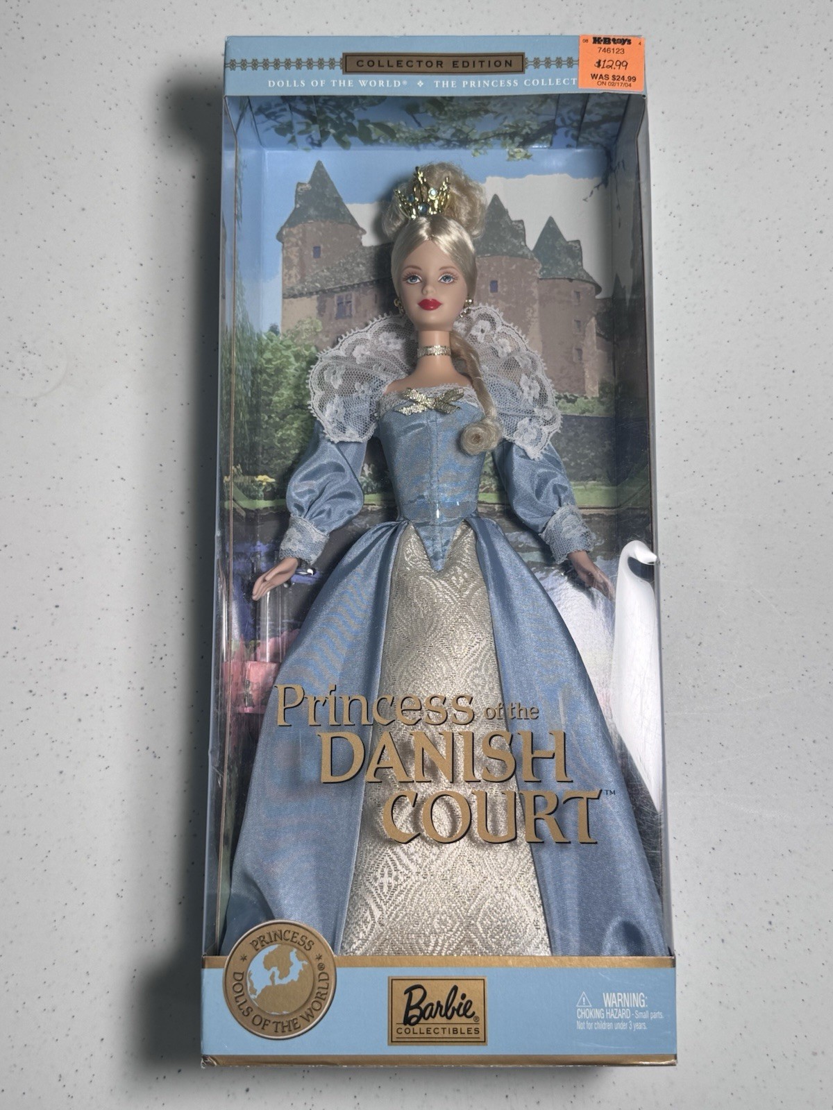 NIB Dolls of the World Princess of the Danish Court Barbie 2002 Mattel 56216