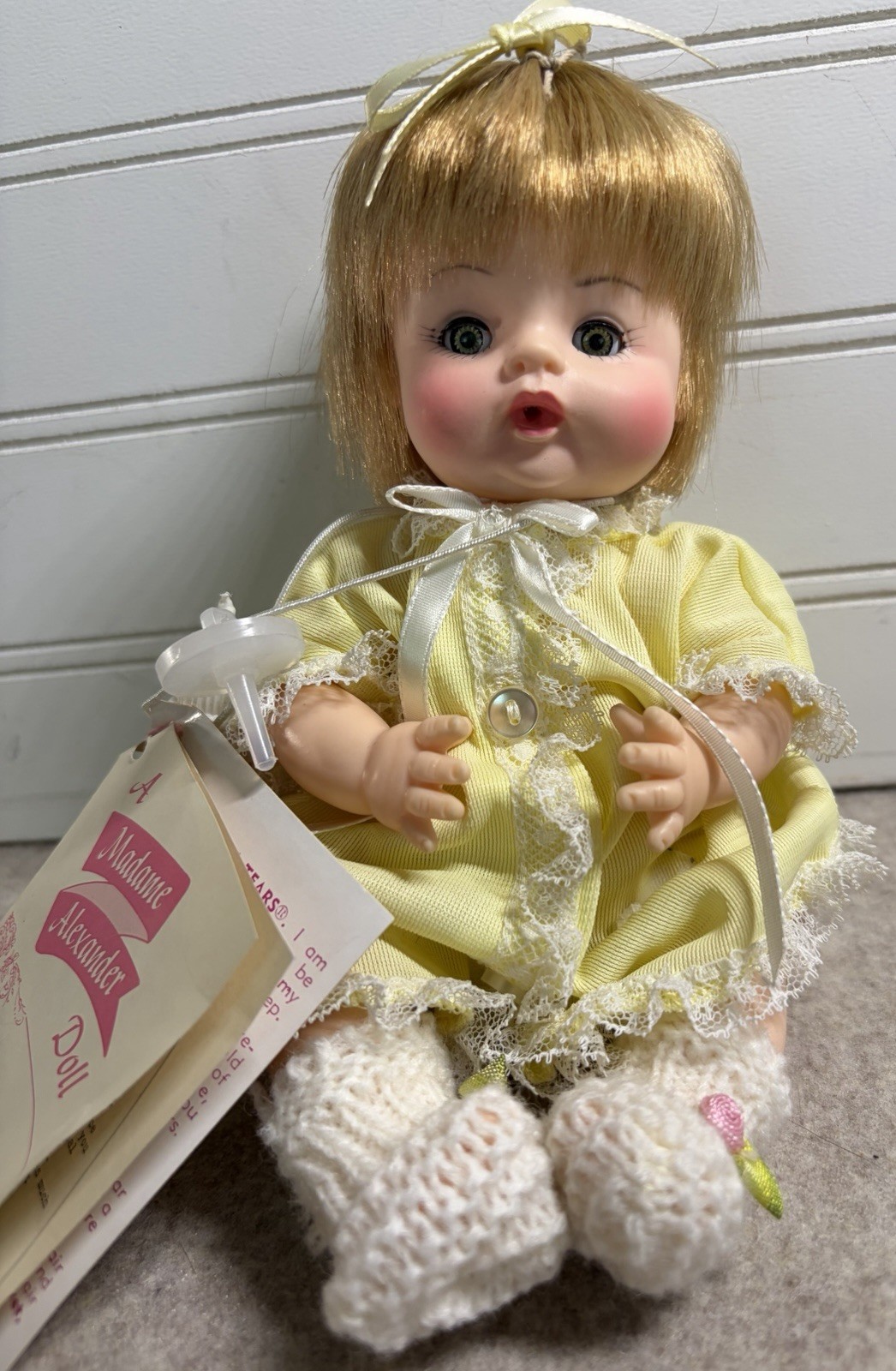 Madame Alexander Sweet Tears Doll 1965 W/Original tag, clothes, bottle, pacifier