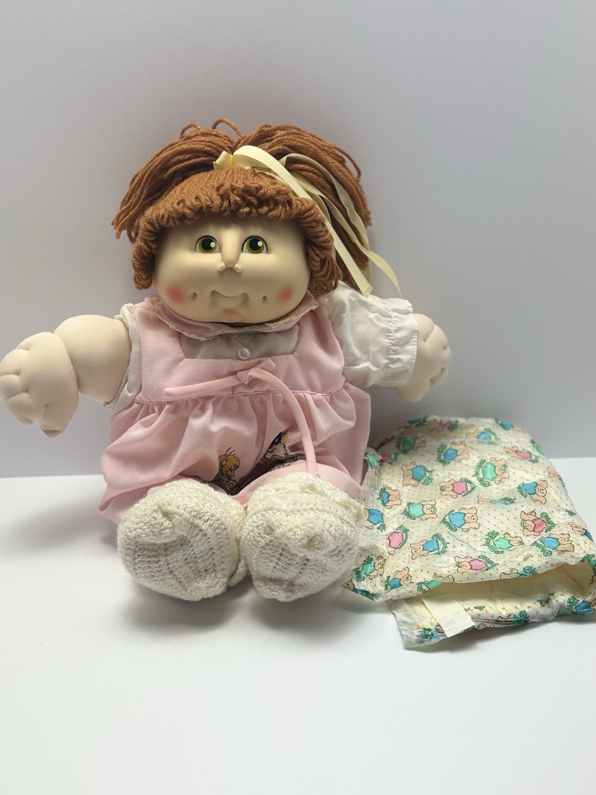The Original “Doll Baby” 1984 By M.N. Thomas Cloth Doll Pink Looney Tunes Dress