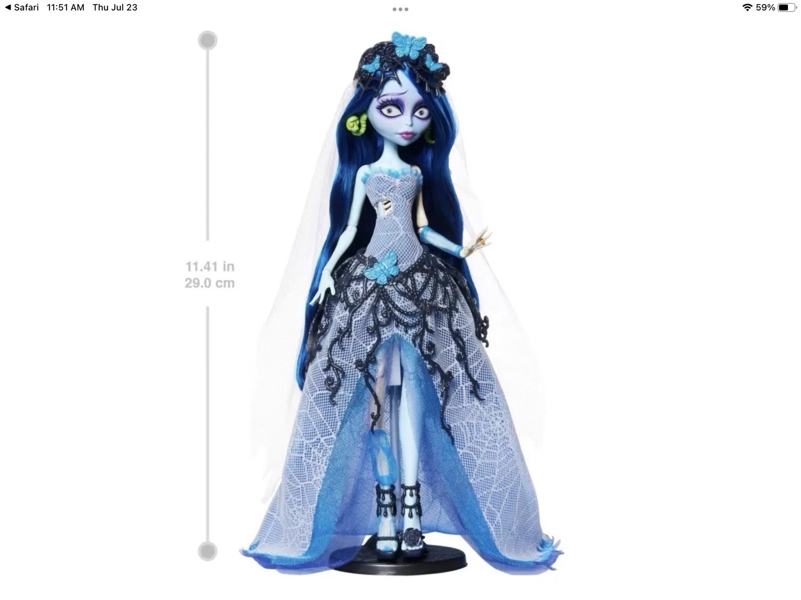 Monster High Skullector Corpse Bride Emily Doll Mattel Creations New Shipper Box