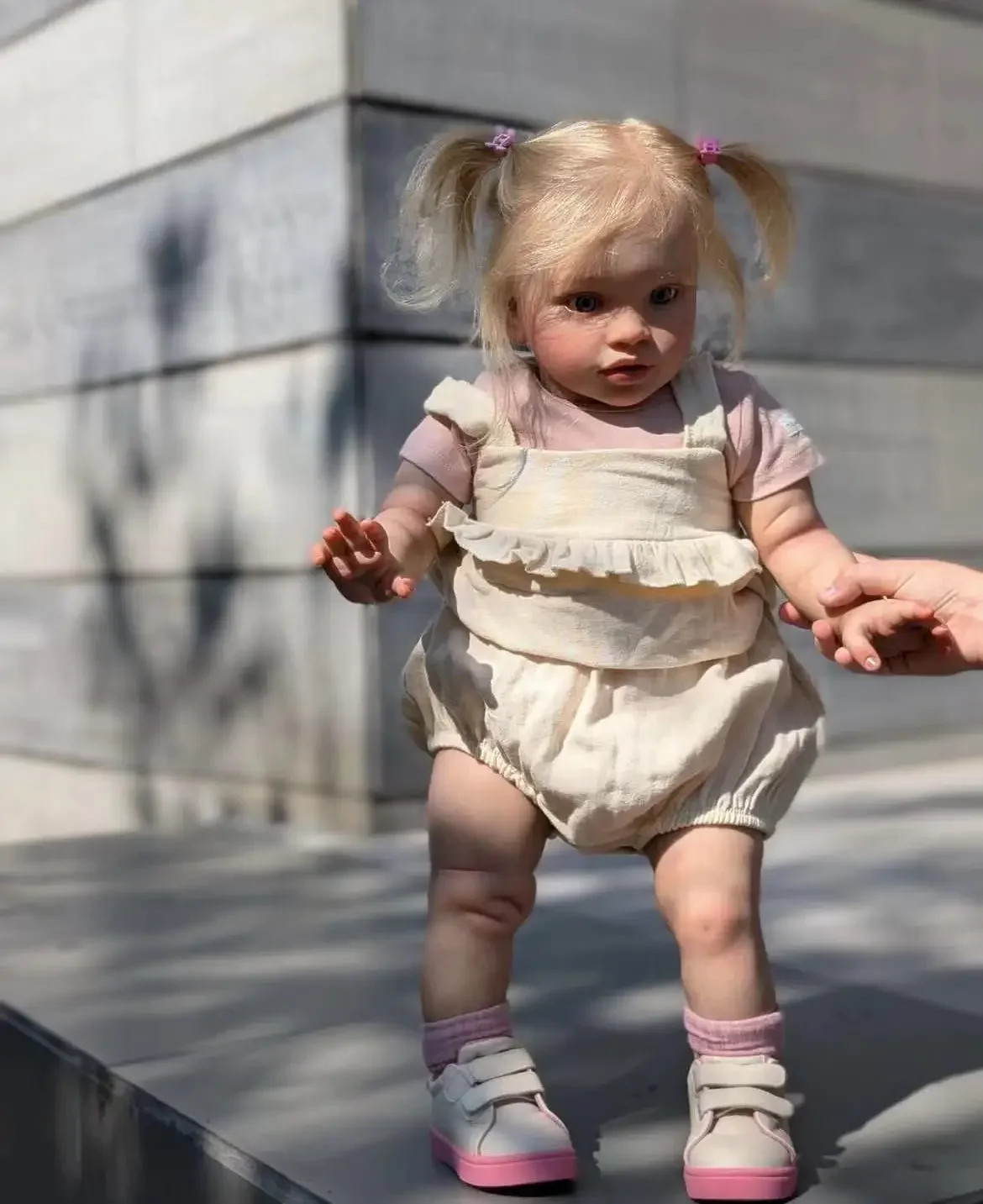 26″ Lifelike Reborn Baby Doll Rooted Blonde Hair Handmade Toddler Girl Toys Gift