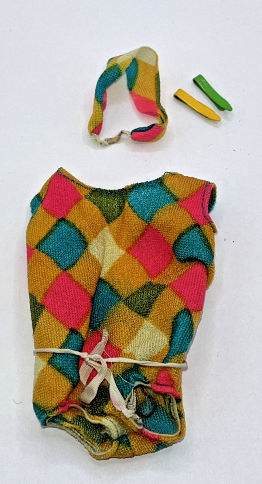 Vintage Barbie Color Magic Swimsuit #1150 Original Belt Scarf Bobby Pins