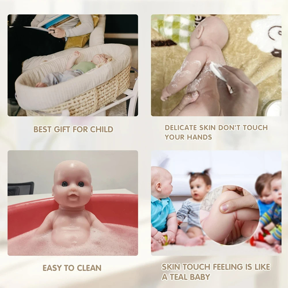 COSDOLL 18″ Platinum Full Body Silicone Baby Dolls Reborn Art Baby Girl Doll