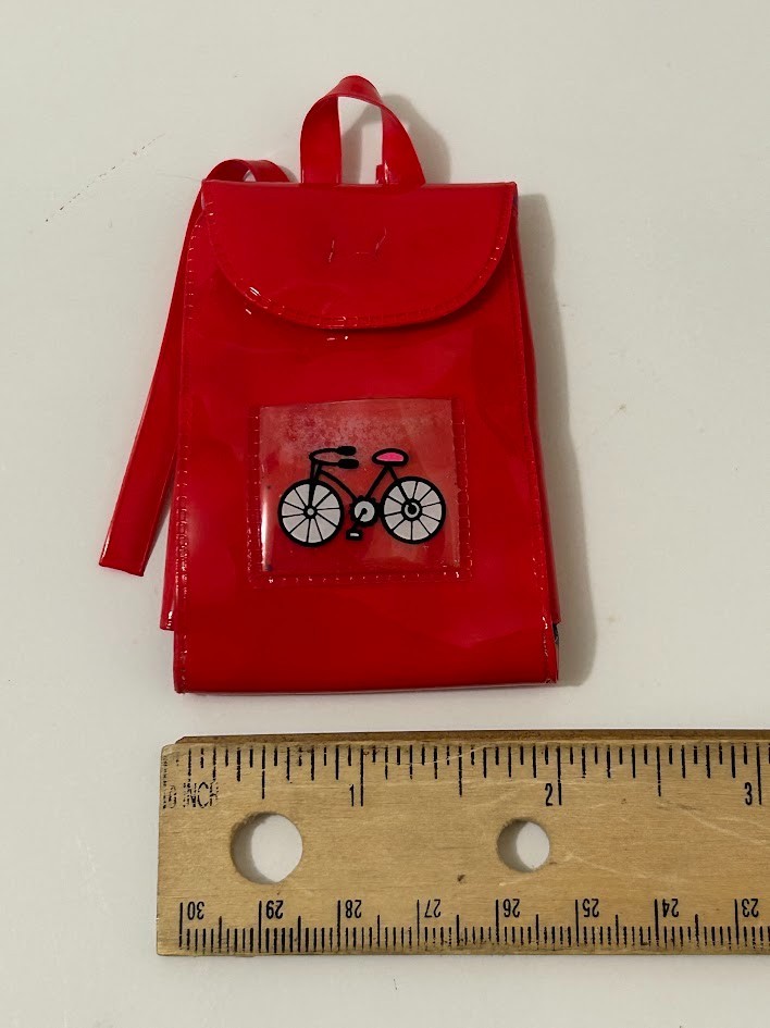 VTG 90s Replacement Folding Red Backpack Janet Polly Pocket #12984 Stacie Friend