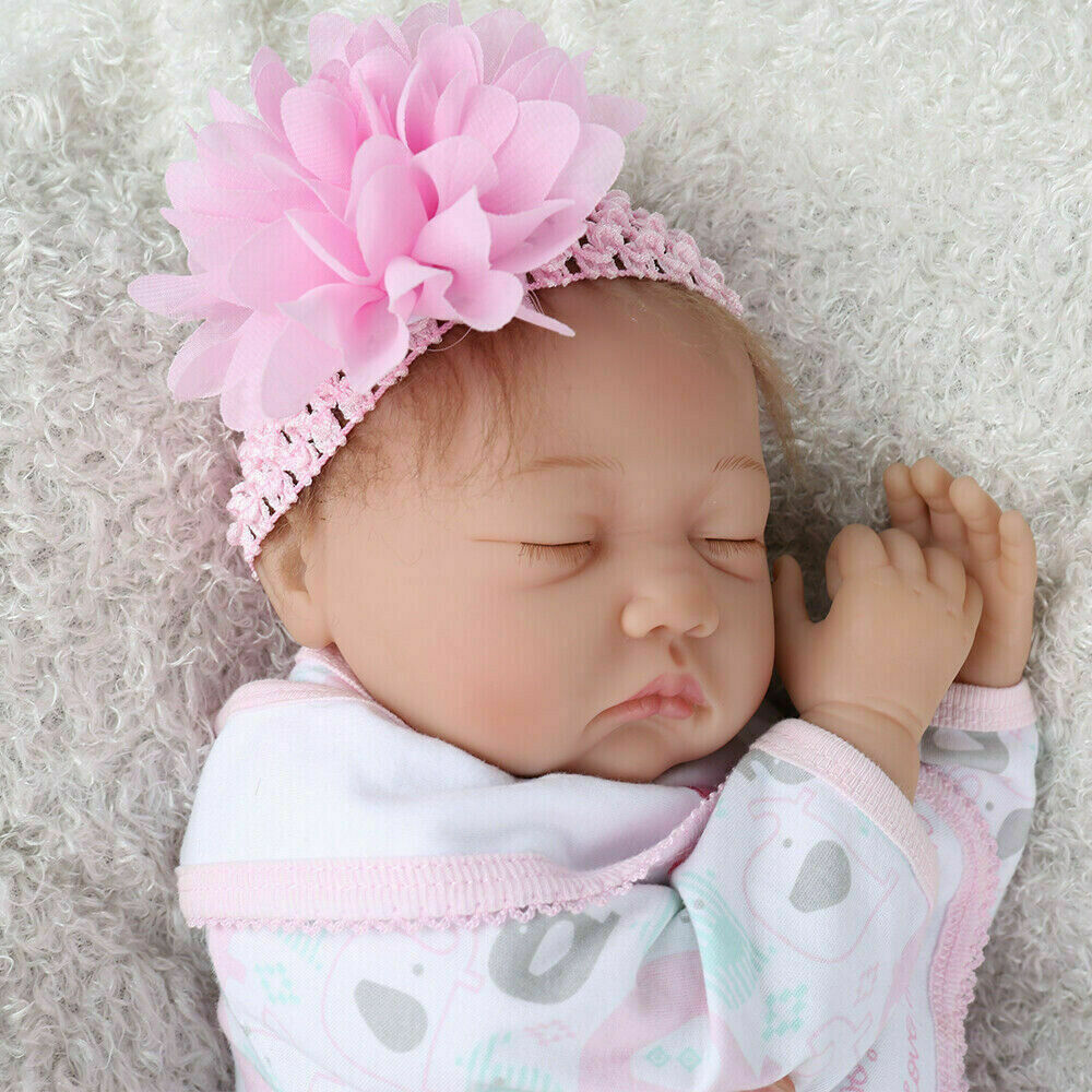 22″ Handmade Reborn Baby Dolls Realistic Newborn Girl Doll Gift Vinyl Silicone