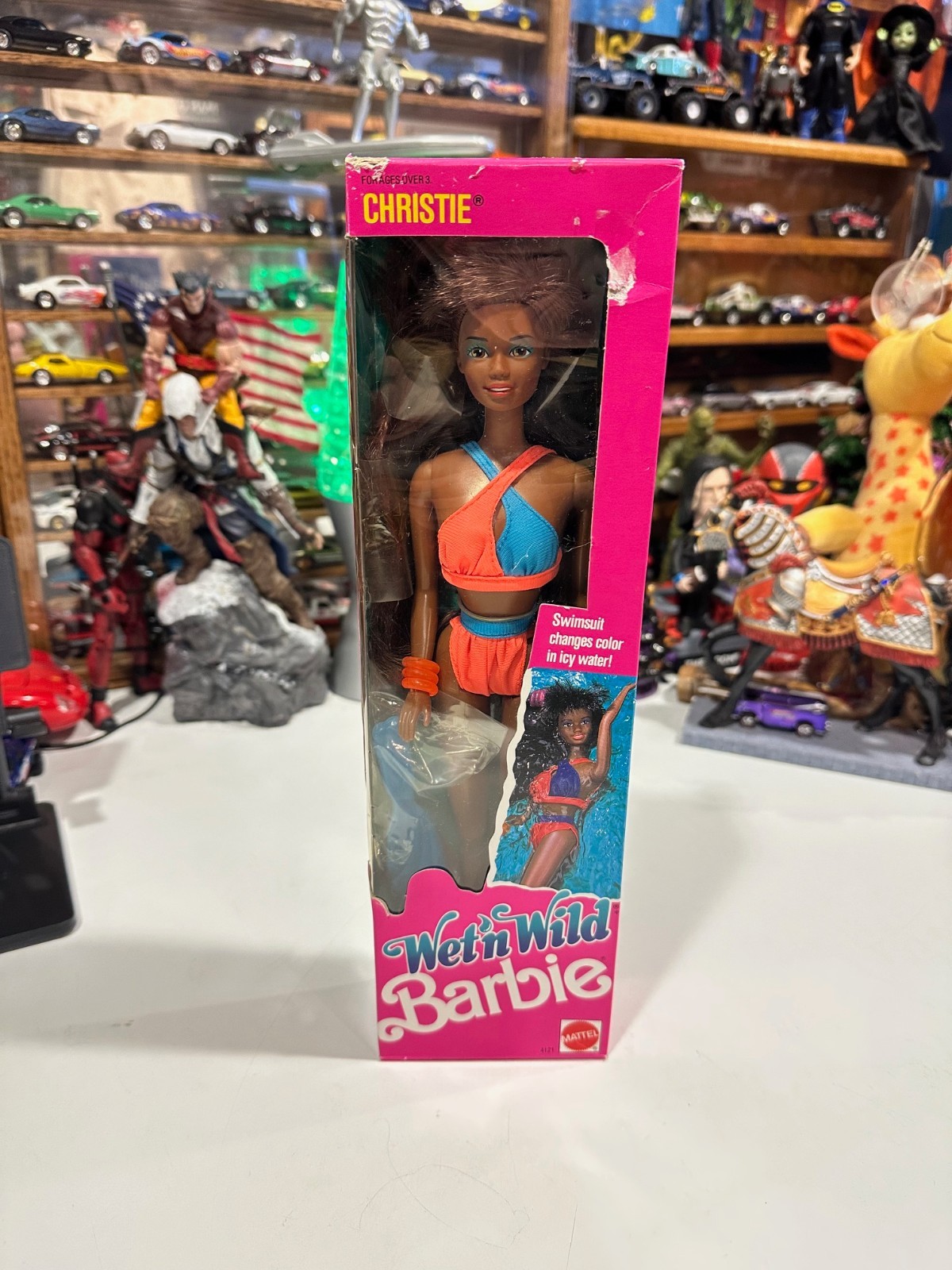 Vintage Mattel 89 Barbie ‘Wet ‘N Wild’ Color Changing Swimsuit AA Christie New