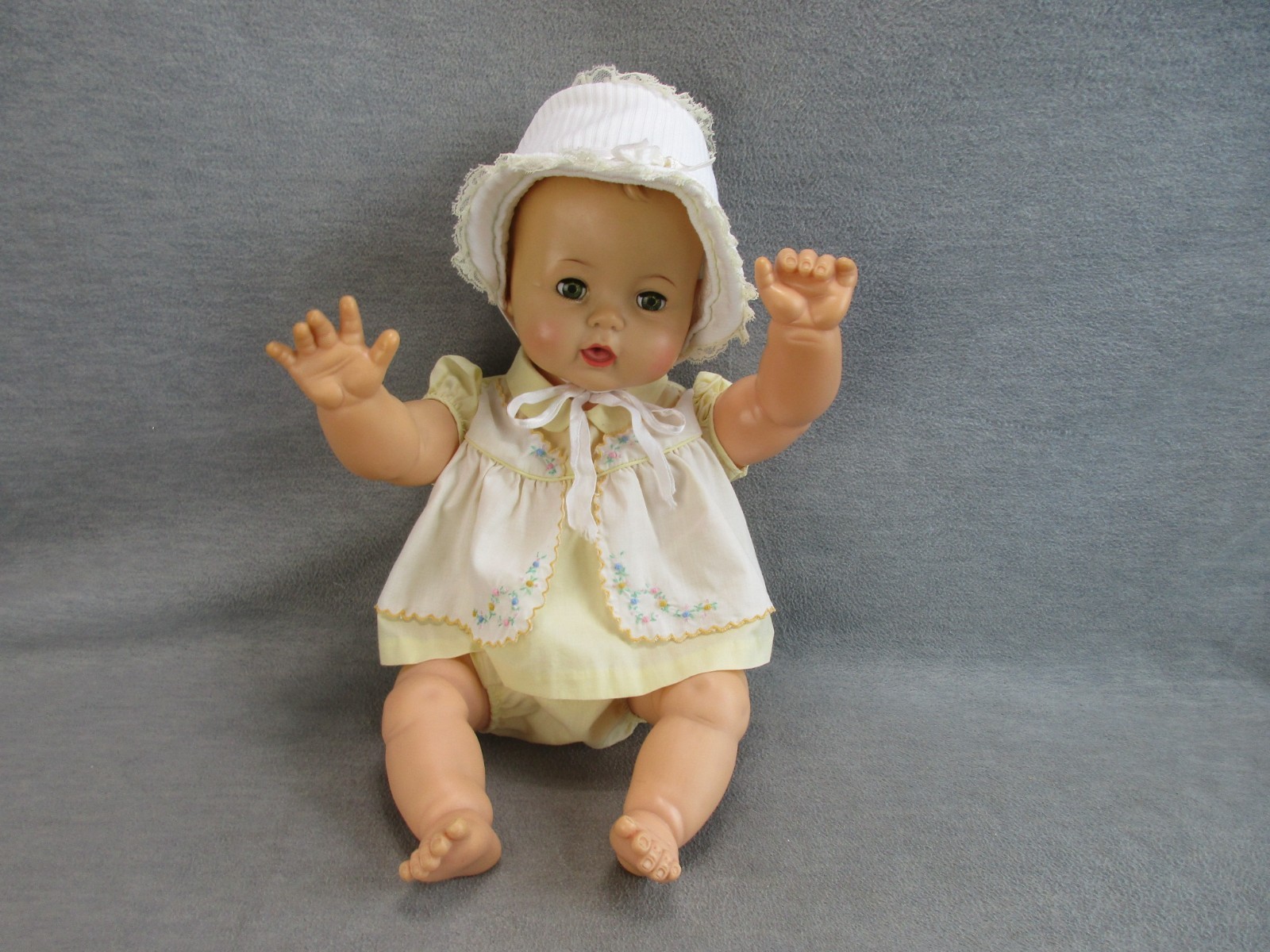 Vintage Dryper Baby Ideal Toy Corp Doll B-20-3 Molded Hair Sleep Eyes 20″ VIDEO