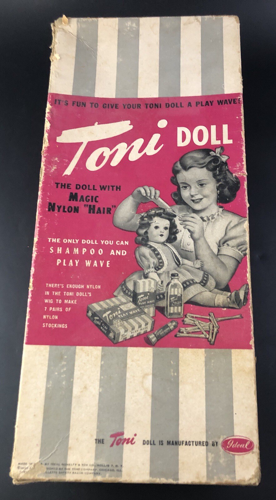 Ideal Toni Doll Magic Nylon Hair Hard Plastic Doll in Box As Is See Pics VH4