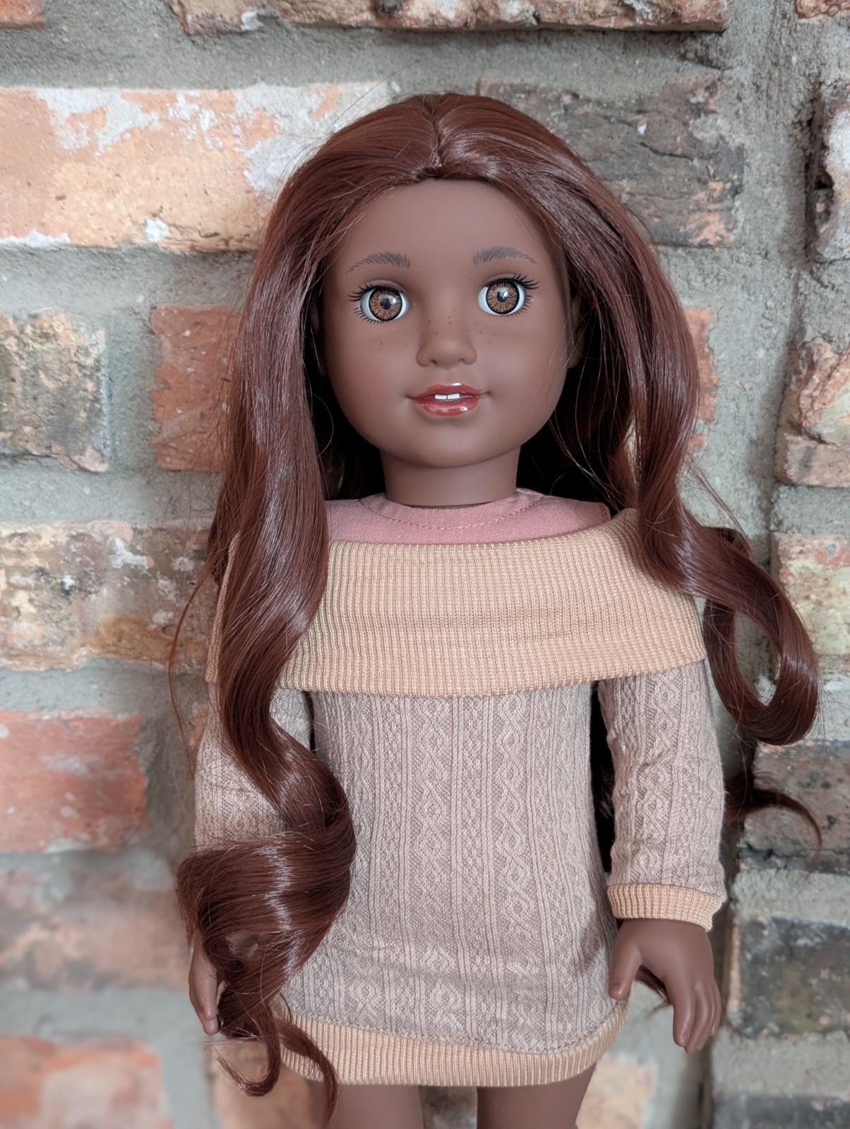 Monique Custom American Girl Doll OOAK Auburn Hair Light Brown Eyes Josefina