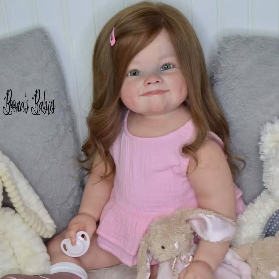 28inch Finished Reborn Dolls Girl Toddler Hand-Rooted Hair Realistic Xmas Gift