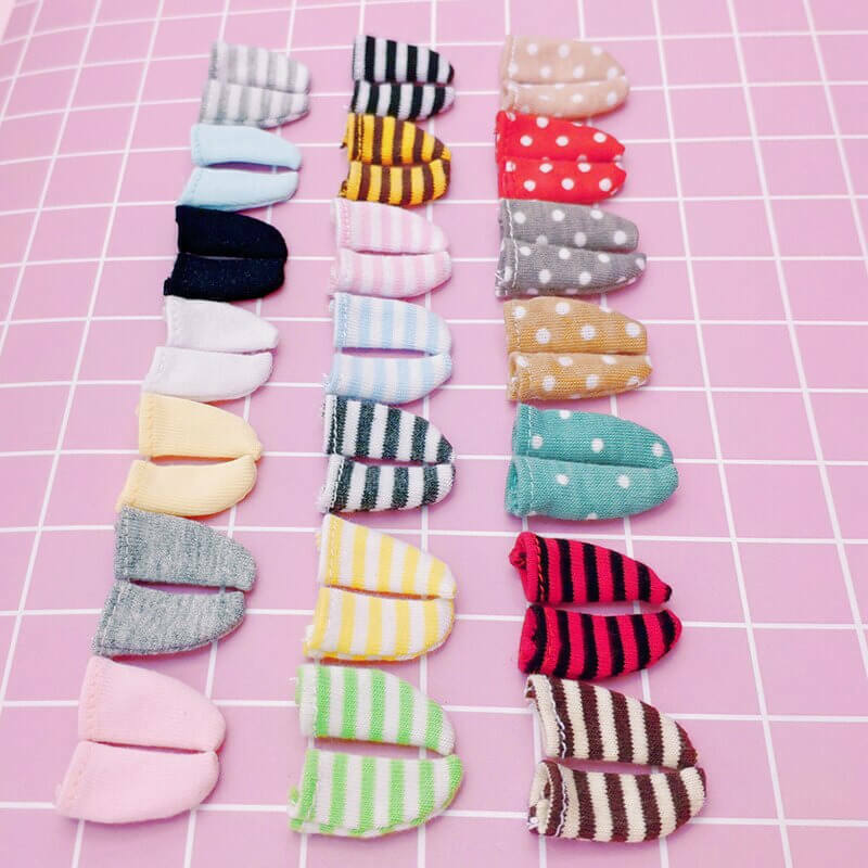 Accessories Clothing Patterned Striped Socks for 1:12 Scale Doll OB11 Obitsu