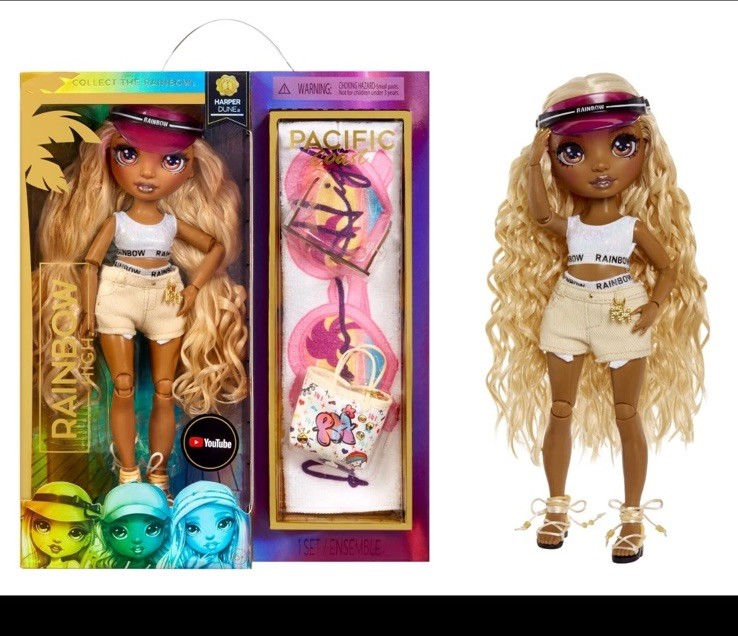 Rainbow High Pacific Coast-Harper Dune-Sand Fashion Doll with Outfit