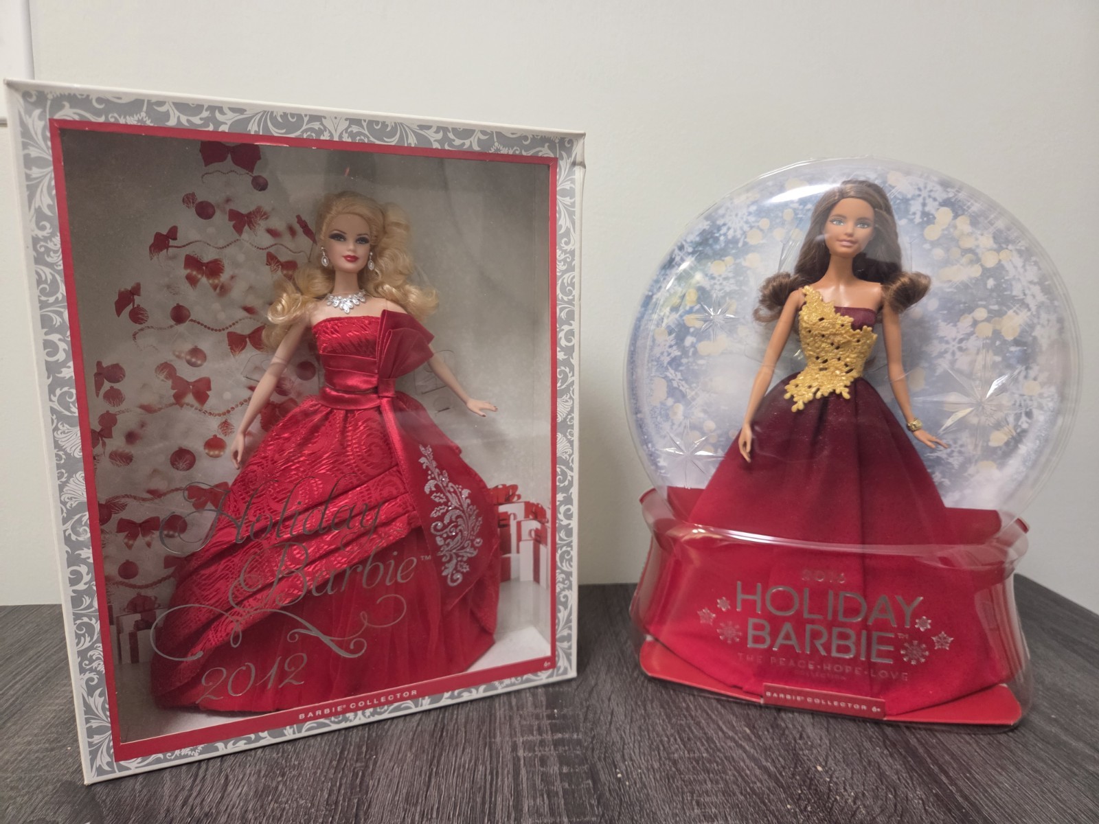 Lot Of 2 MATTEL Holiday BARBIES 2012 & 2016 New In Box