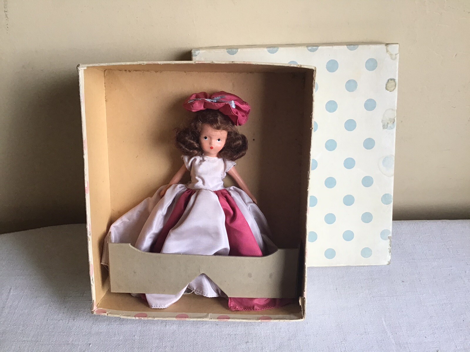Vtg Nancy Ann Storybook Doll A Sweet October Maiden Rather Shy Fashion Doll #196