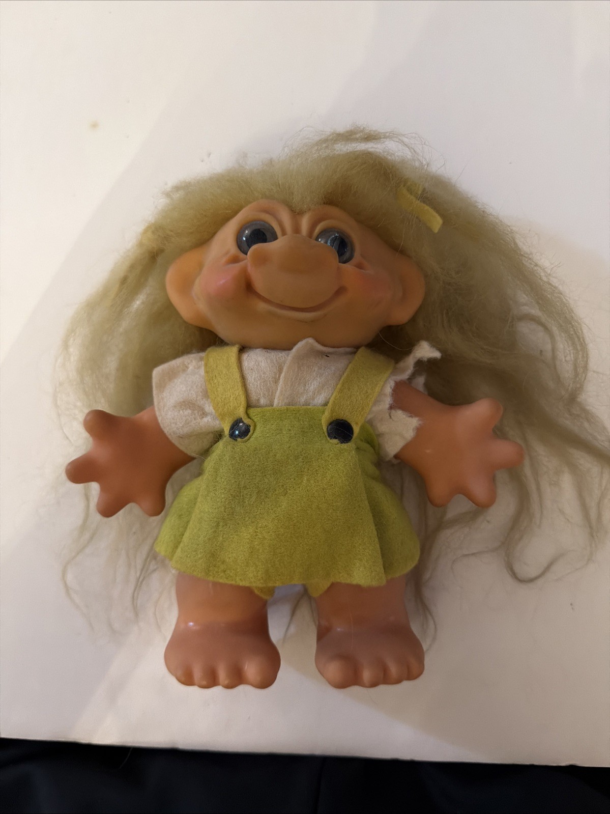 Two Vintage Thomas Dam 1960s Troll Doll 7 Inch Banks (H)