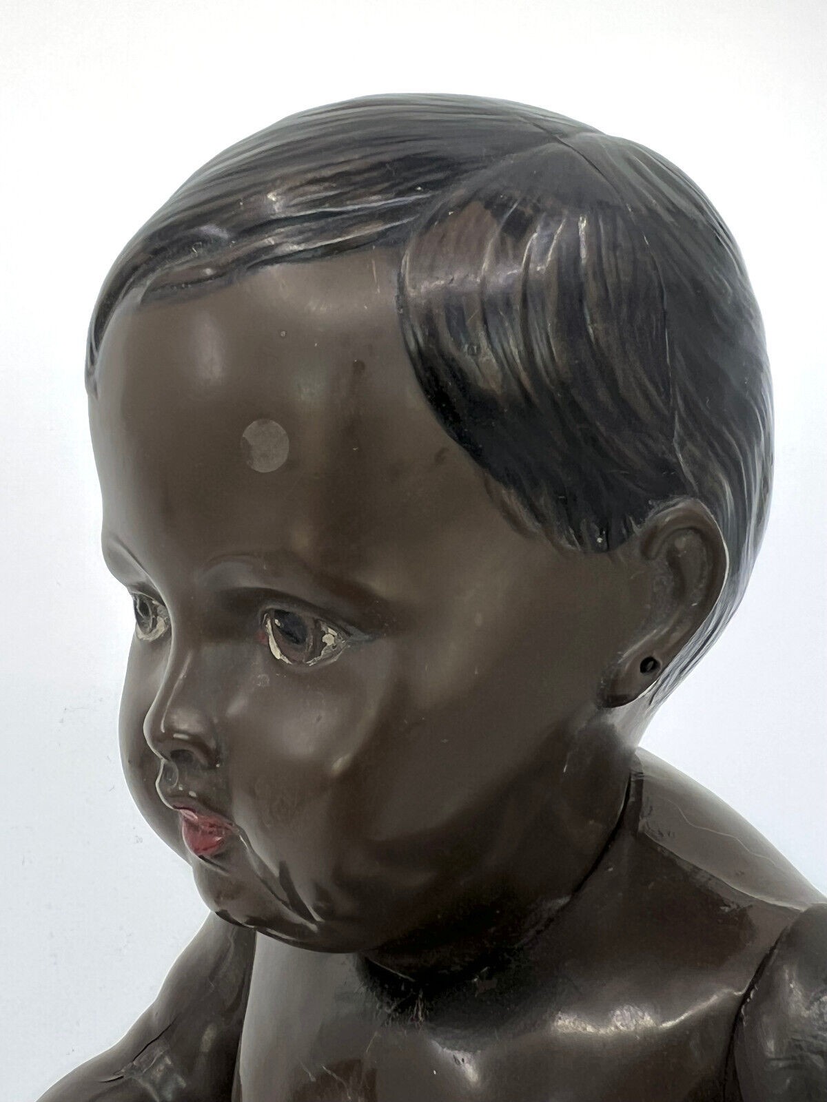 Schildkrot PH Celluloid Black Baby Doll 1920 Jointed 12.5in 32cm DRP Germany Vtg