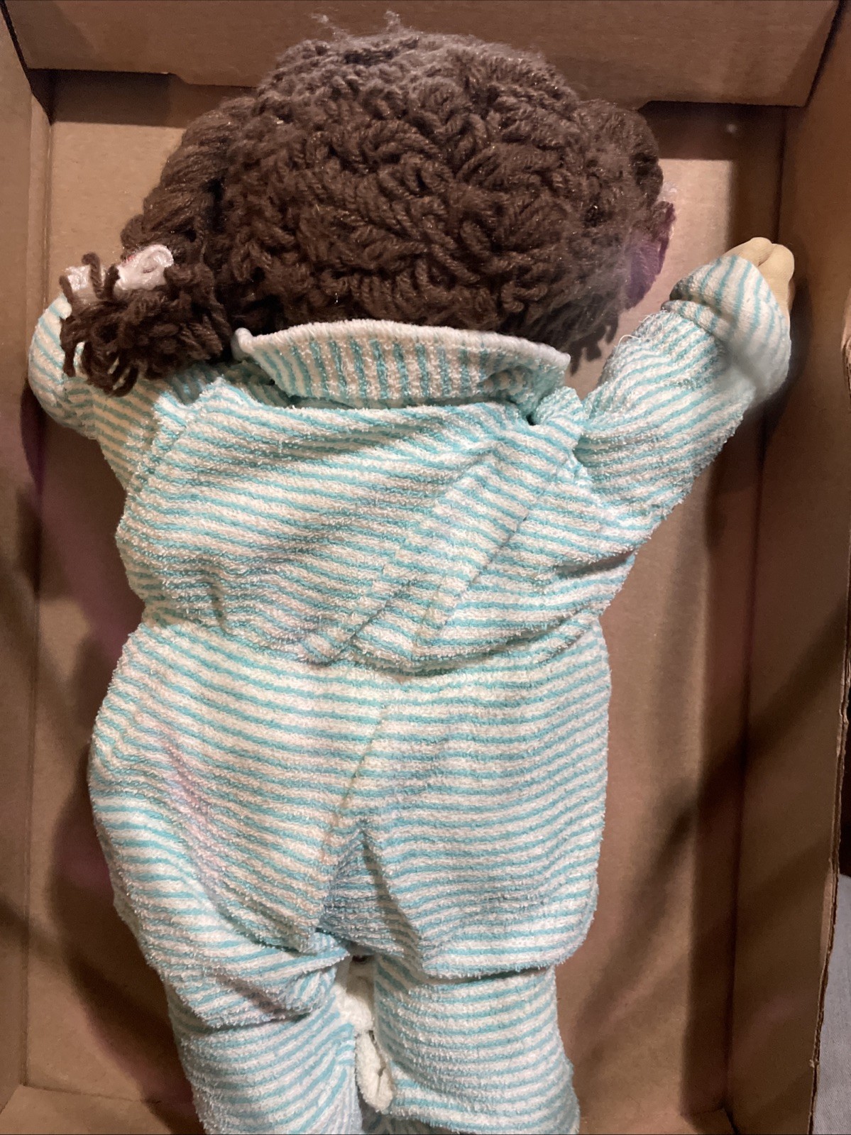 Cabbage Patch Kid Doll 1986’s Brown Yarn Hair and Blue Eyes vtg nice