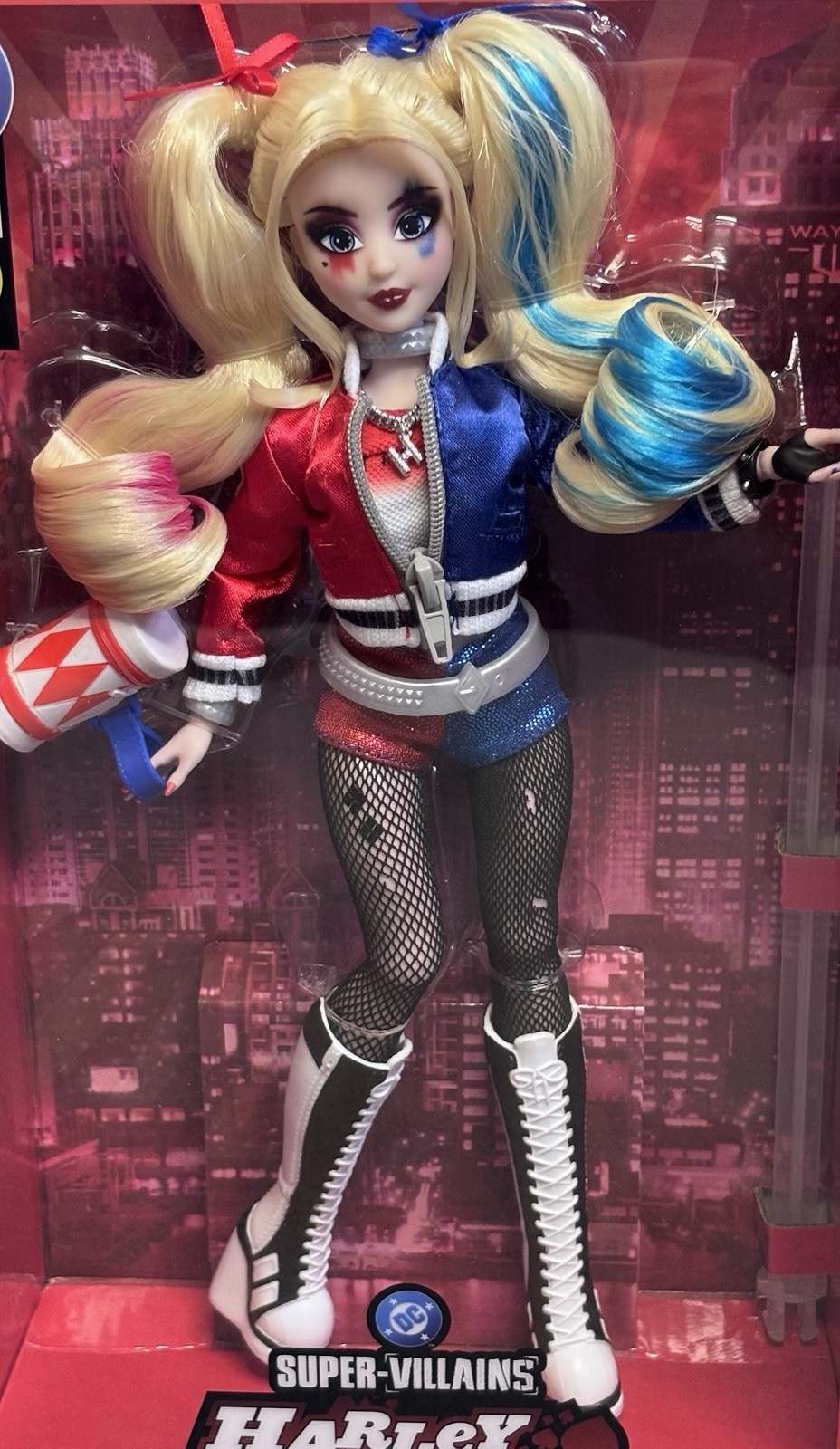 Jakks Pacific DC Super-Villains Harley Quinn Doll Warner Bros New Sealed 11”