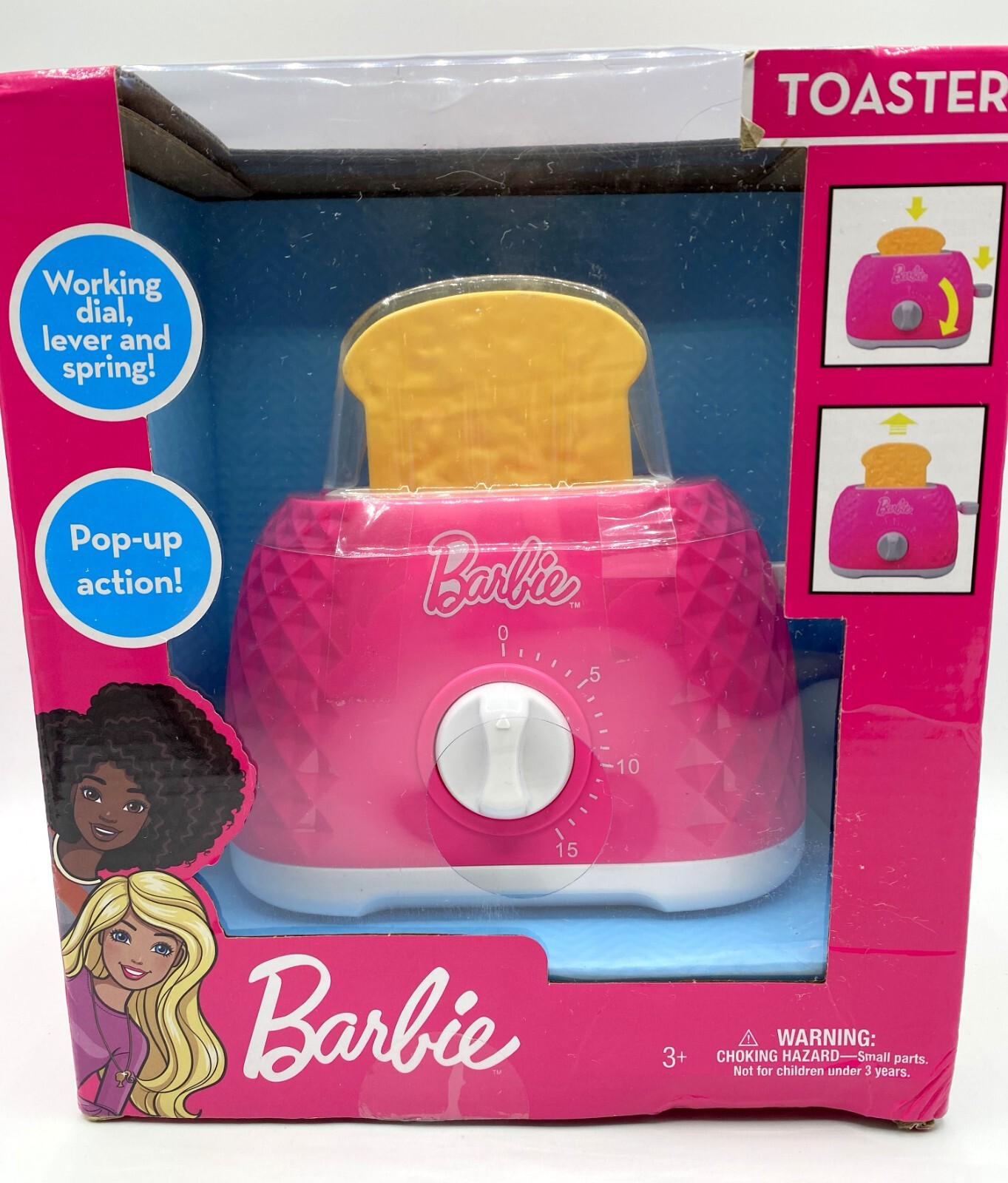 NIB BARBIE CHILD SIZE TOASTER KITCHEN PLAY