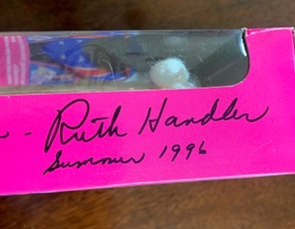 Olympic Barbie 1996 Sealed Ruth Handler Signed Inscription on Box Autograph