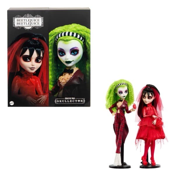 MONSTER HIGH SKULLECTOR Beetlejuice – Beetleguice and Lydia Doll 2-Pack Set