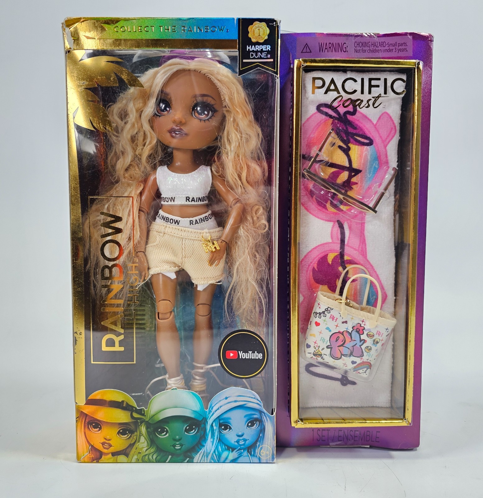 Rainbow High Pacific Coast HARPER DUNE Fashion Doll with Accessories