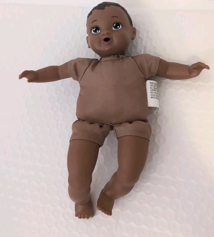 Jakks Pacific 8” Baby Doll Brown Hair Brown Eye Toy No Clothes 2023