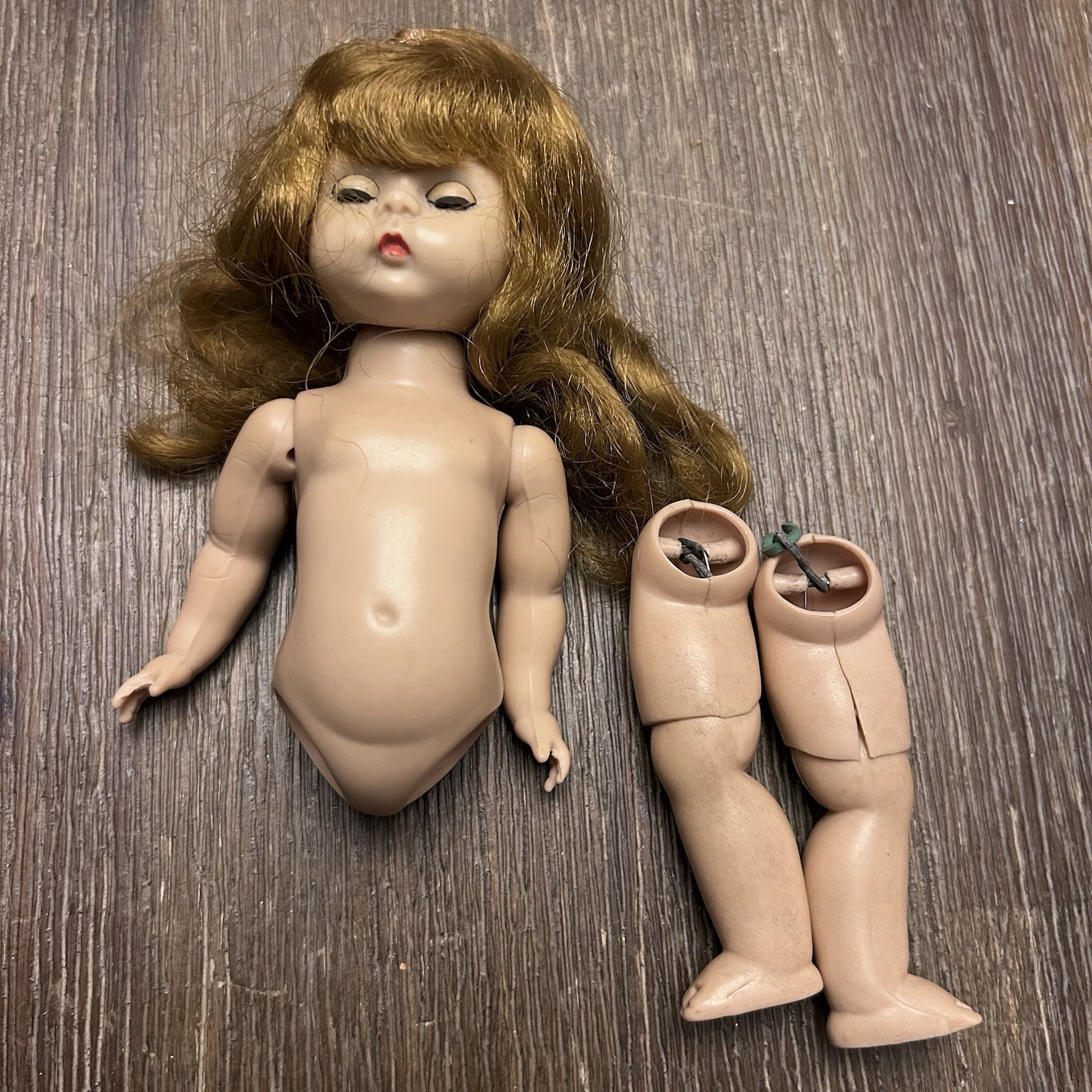 Vintage Madame Alexander-Kins Doll ALEX Movable Arms And Legs Nude 7 1/2″ parts