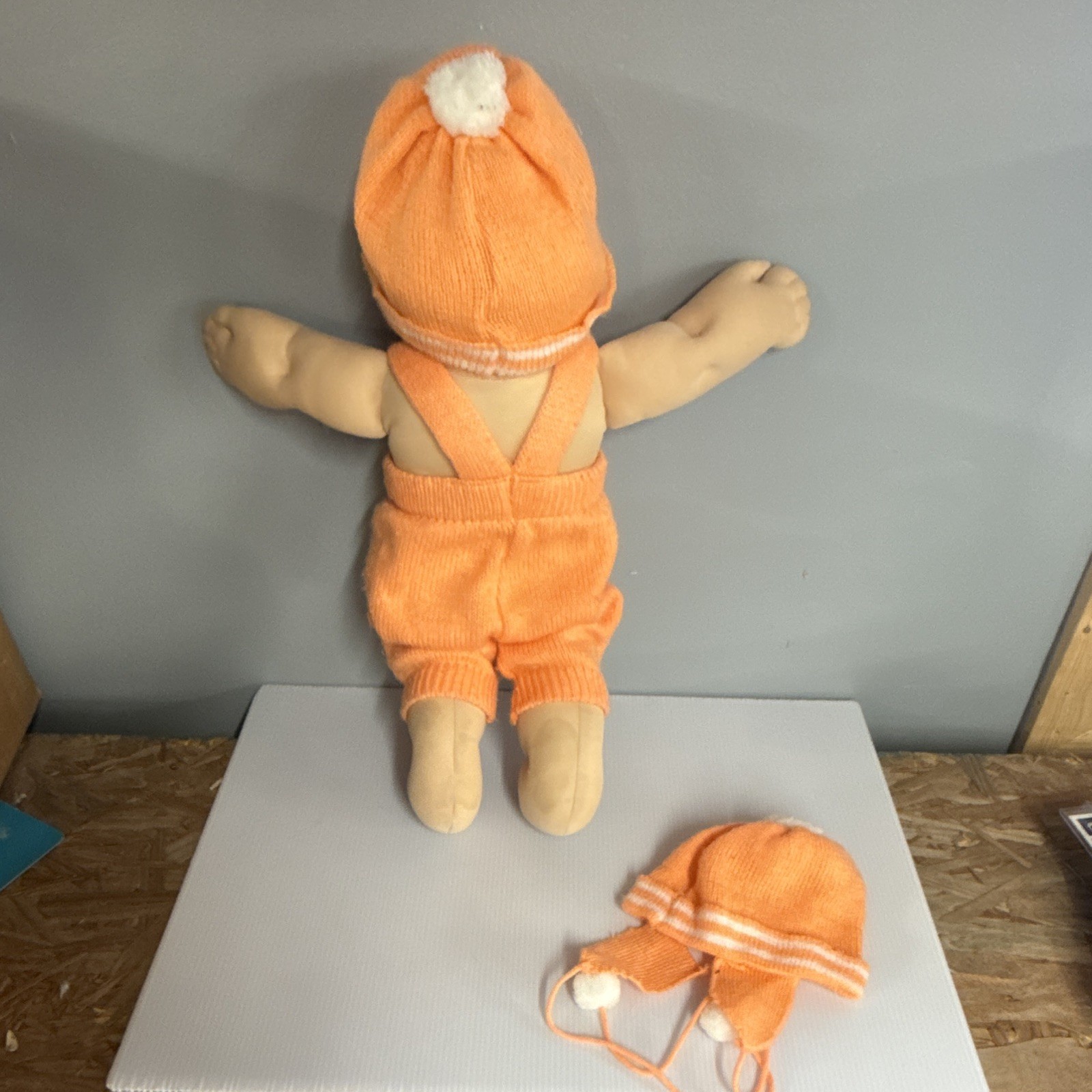 Cabbage patch doll Orange Knit Outfit & Hat Set