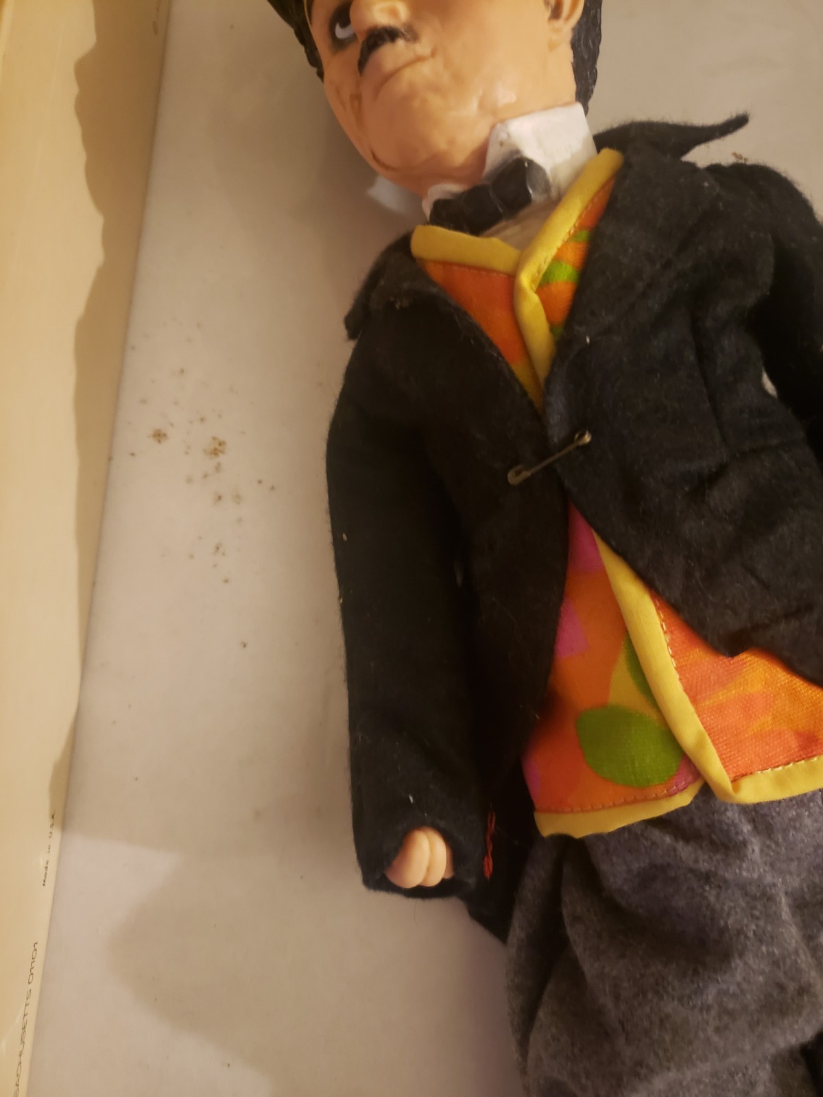1972 Bubbles Cadeaux Milton Bradley Charlie Chaplin Doll 18″ In Original Box