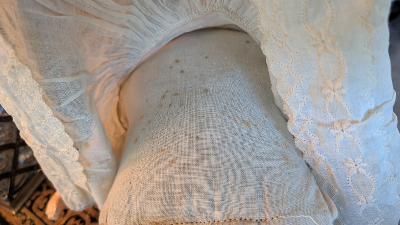 Antique Composition Creepy Doll Haunted House molded hair 20″ (E3)