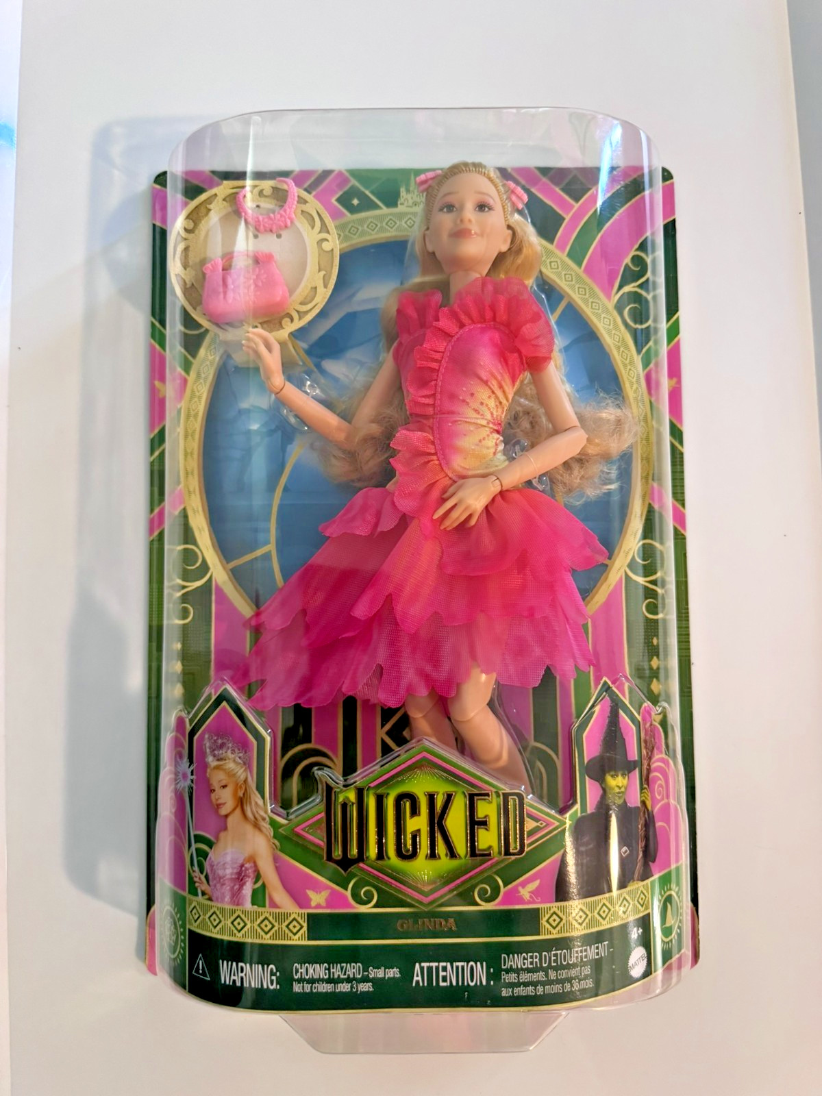 Mattel Wicked Glinda Witch Ariana Grande Fashion Doll Barbie
