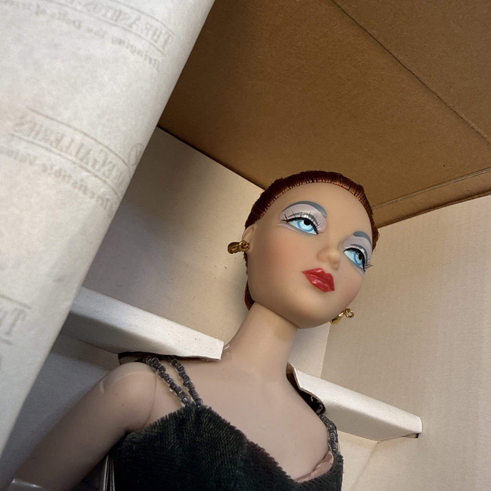 16″ Gene ~ Symphony in G ~ Mint in Box ~ No Yellowing ~ Green Velvet Ballgown