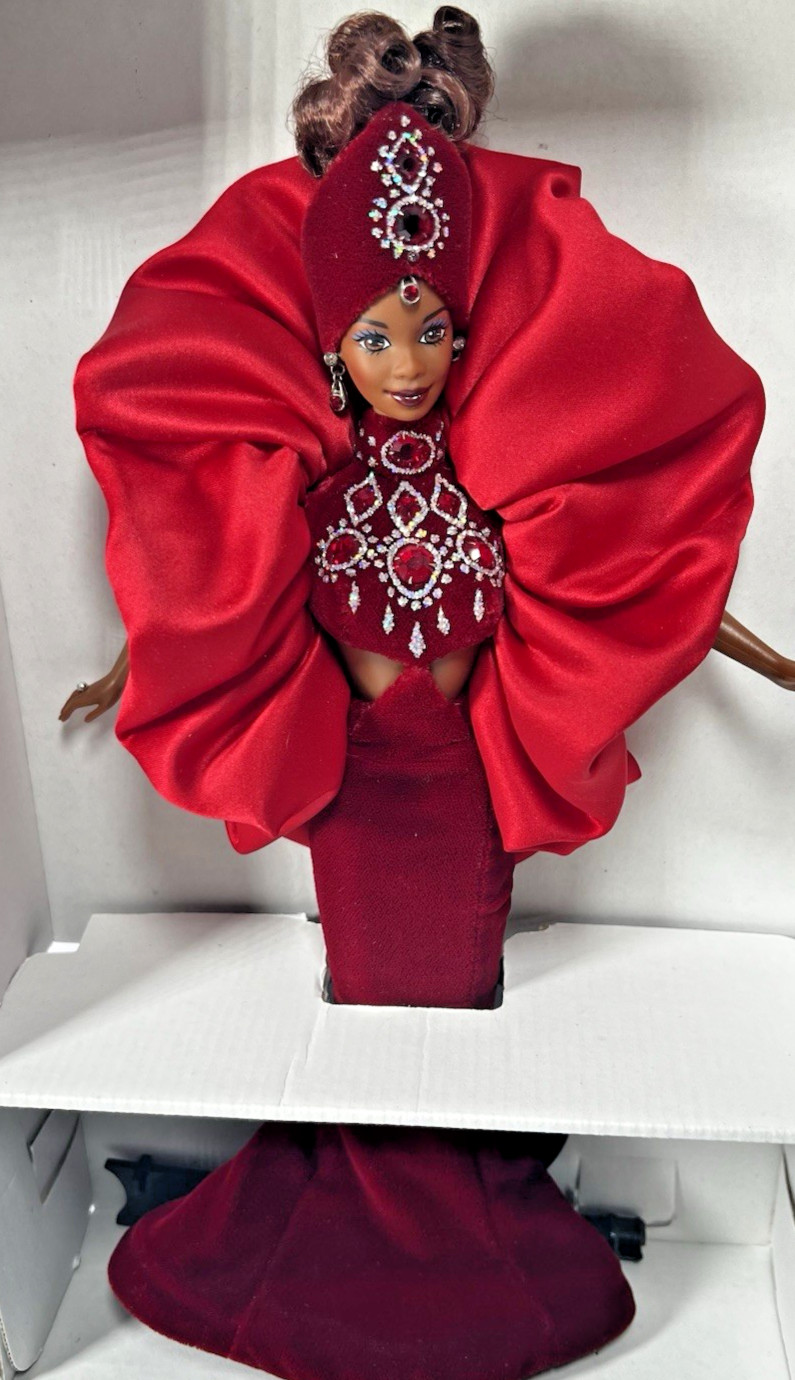1996 Bob Mackie Jewel Essence Collection Ruby Radiance Barbie Doll MPN15520 AA