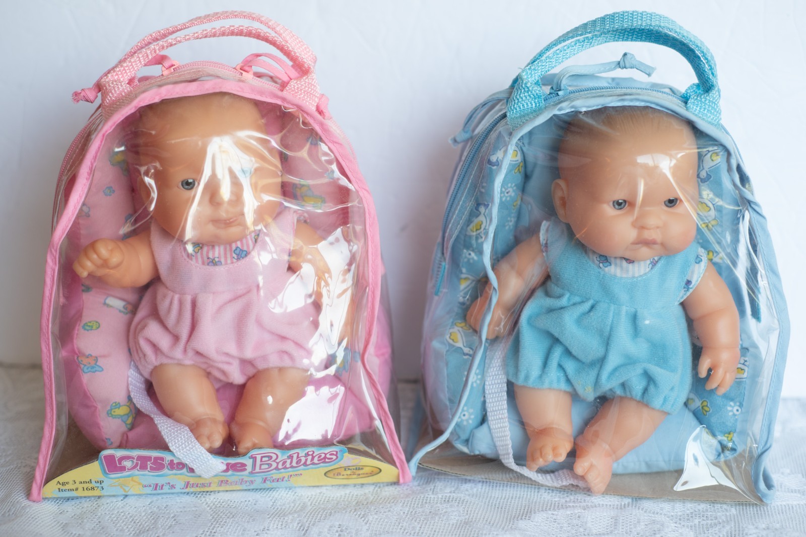 Lot of 2 BERENGUER 8″ LOTS TO LOVE Babies Vinyl Baby Dolls in Original Packaging