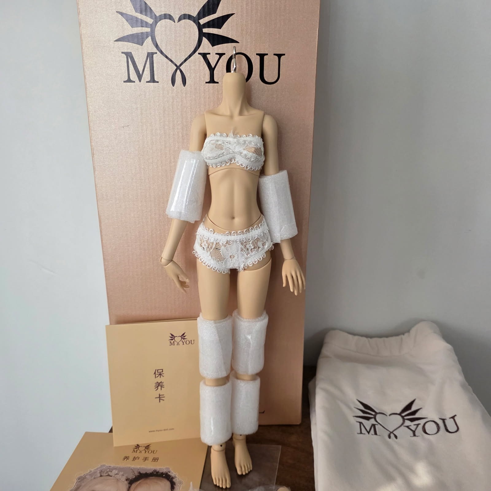 MYOU 1/4 Girl Body Ver.3 (44cm) Light Tan BJD Girl Body + HEELED FEET