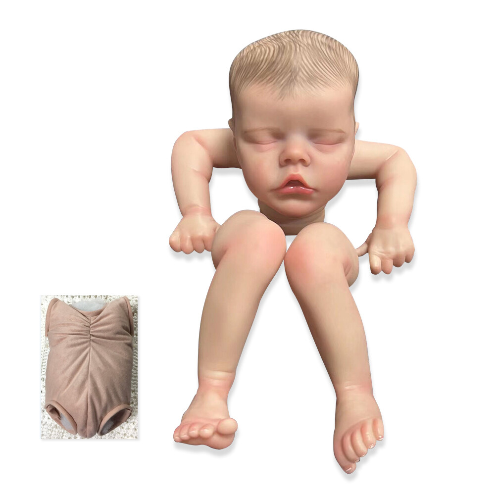 Already Painted Kit Reborn Baby Doll 16in TWIN B Unassembled Kit DIY Cloth Body