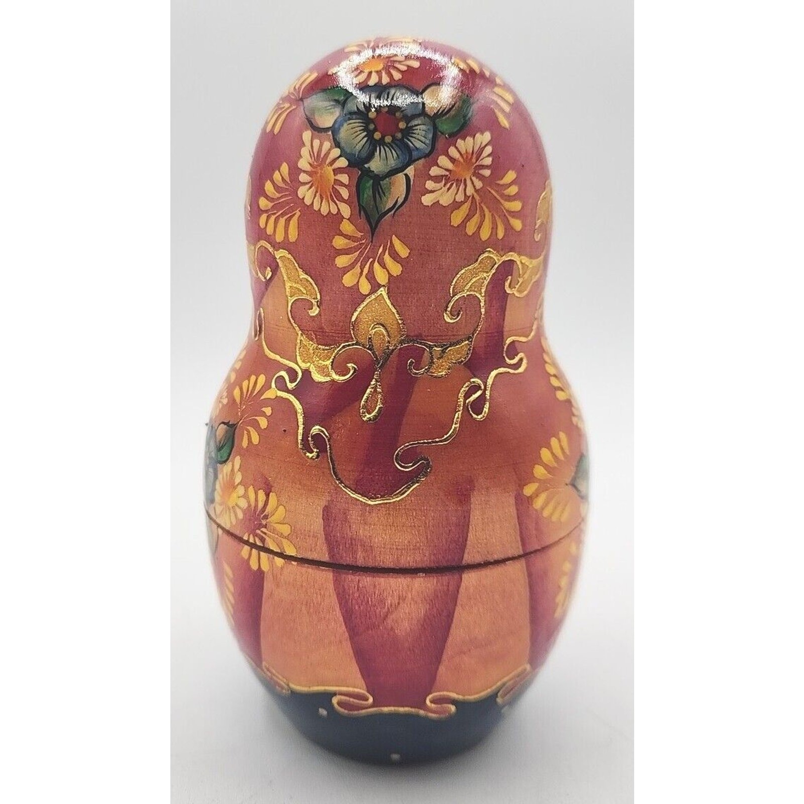 Russian Christmas Matryoshka Nesting Doll 8” Hand Painted 7 Piece Rare U254