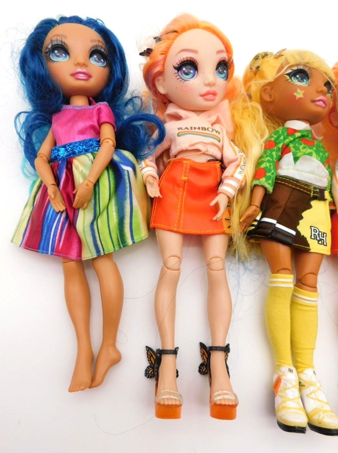 Lot of MGA Entertainment Rainbow High Dolls with Clothing Pieces Poppy Skylar