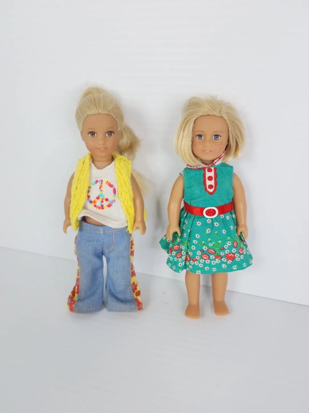 American Girl Kitredge & Julie Albright Mini 6” Both Dolls with Clothes