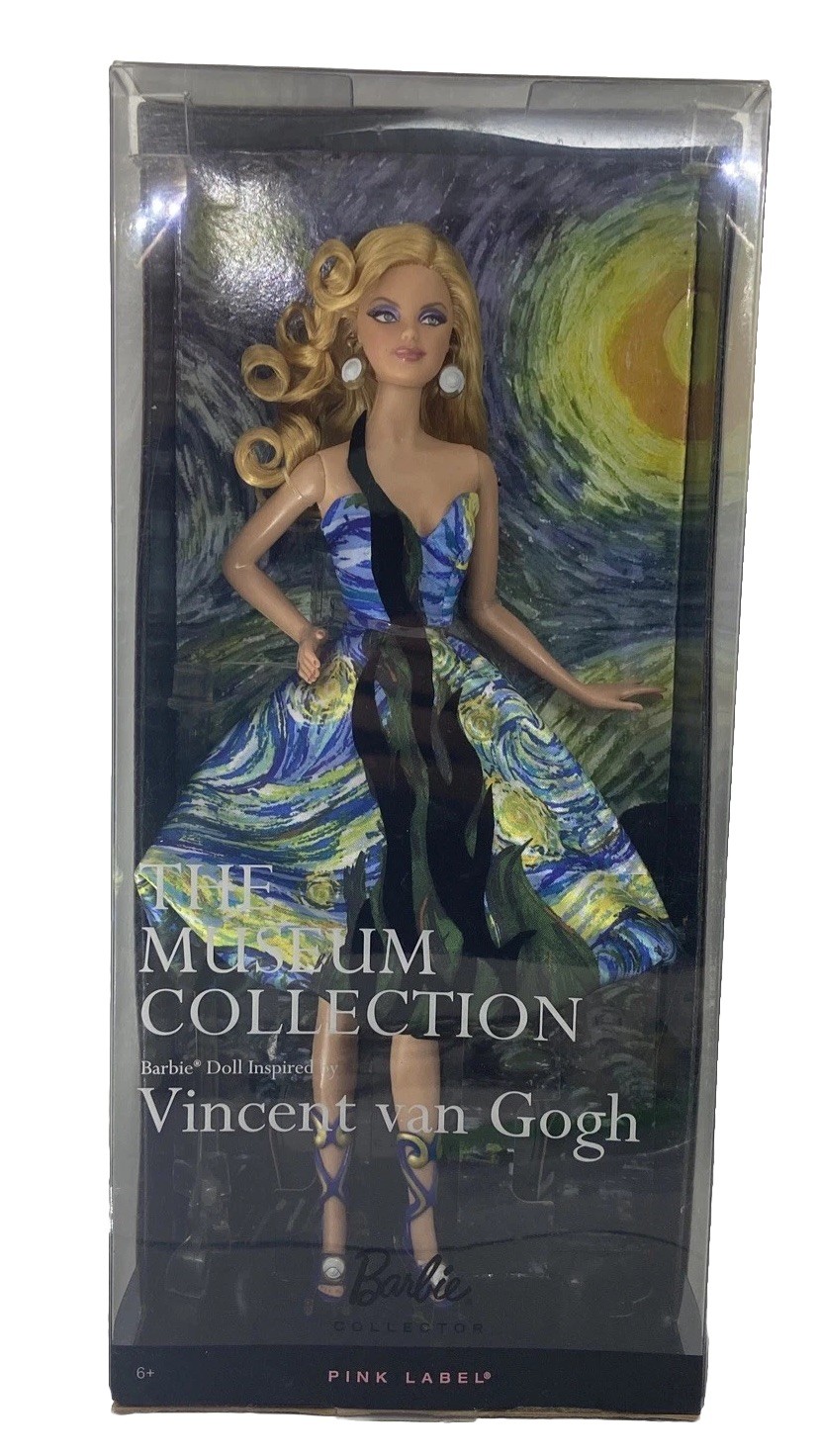 Vincent Van Gogh Barbie Doll The Museum Collection Starry Night Pink Label V0445