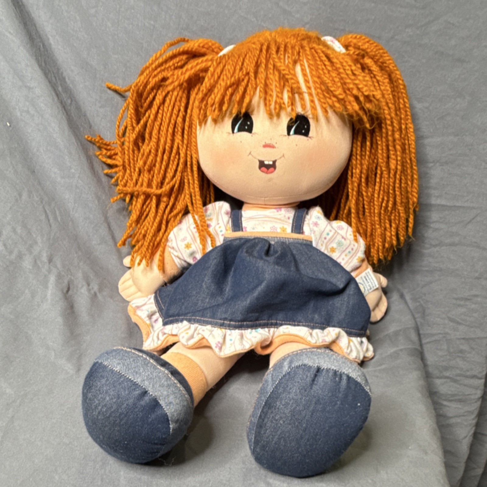 Doll Games Rag & Cloth Doll with Orange Yarn Hair, Soft Body, Babies Theme